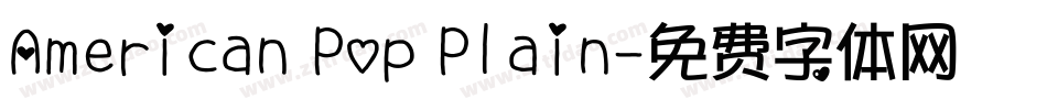 American Pop Plain字体转换